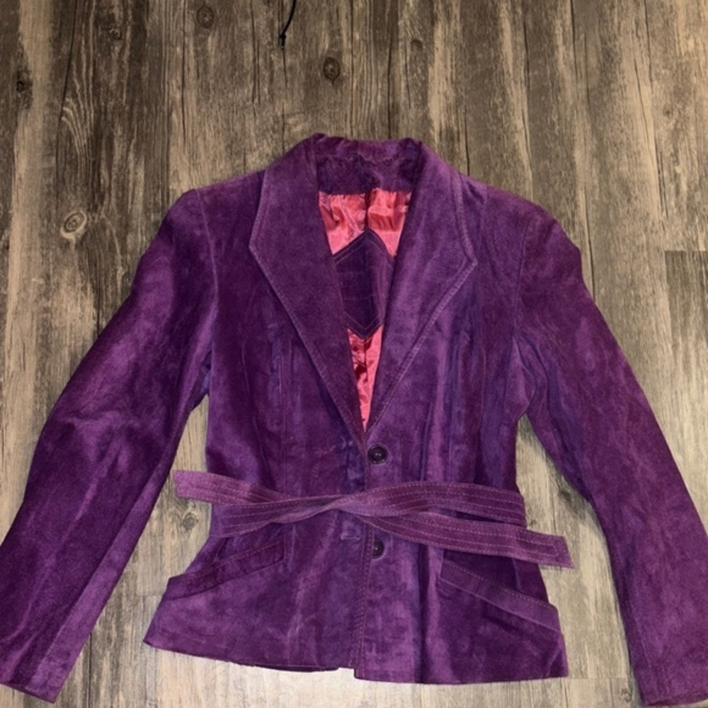 Vintage Wilson’s Purple Suede Jacket - size small - excellent condition